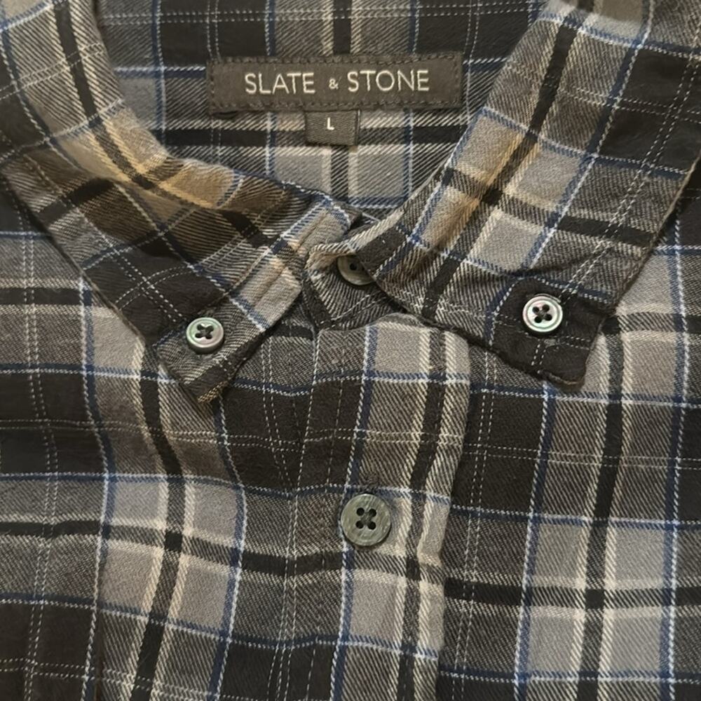 Slate & Stone Flannel Button Down Shirt Size L - Picture 5 of 5
